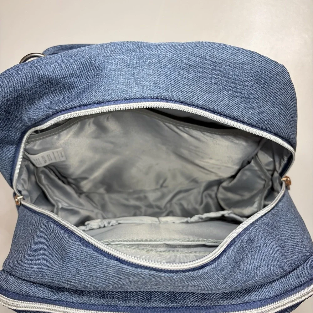 BabbleRoo Diaper Bag Backpack Blue Large Multi Pocket Baby Bag Changing Pad‎